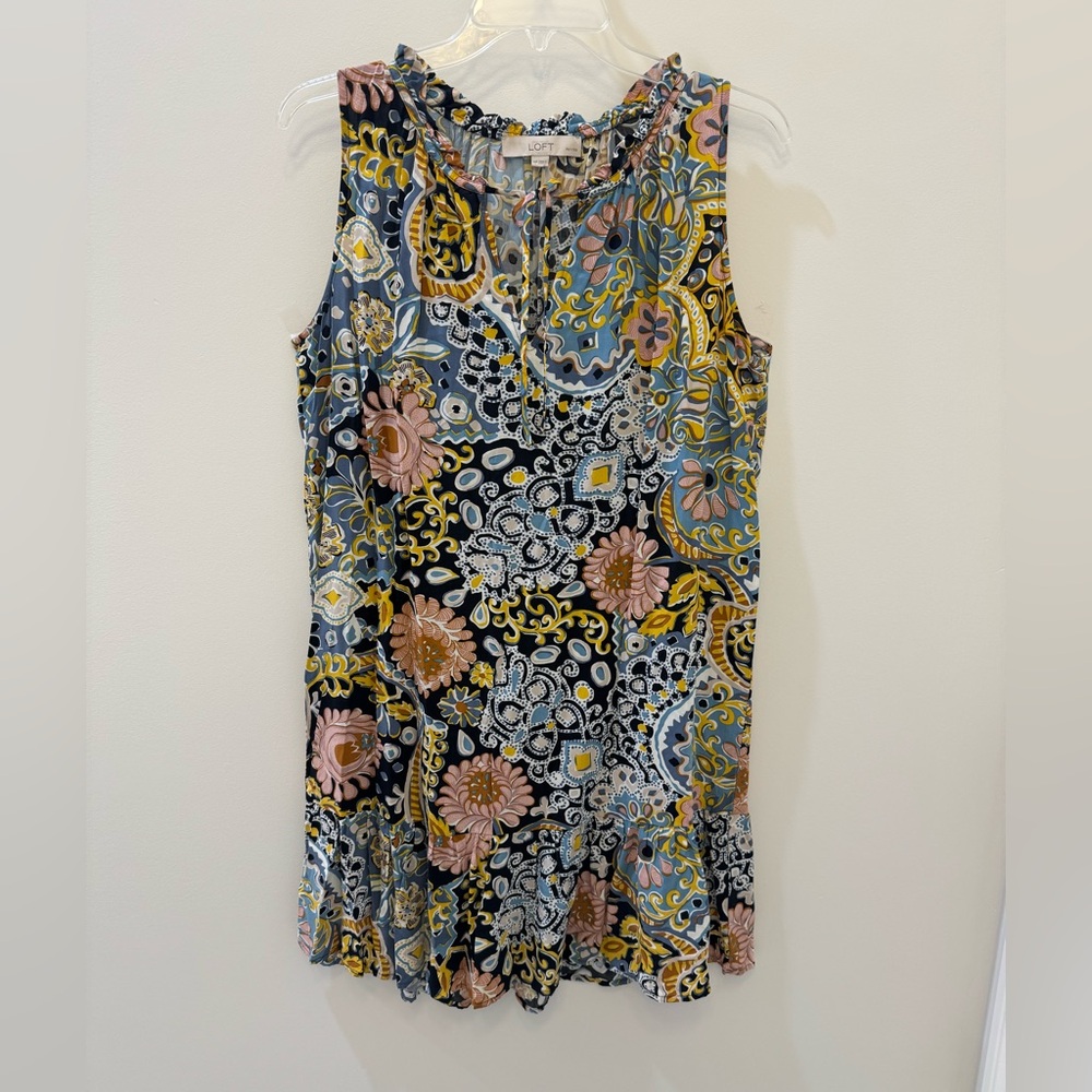 LOFT Multicolor Patterned Dress